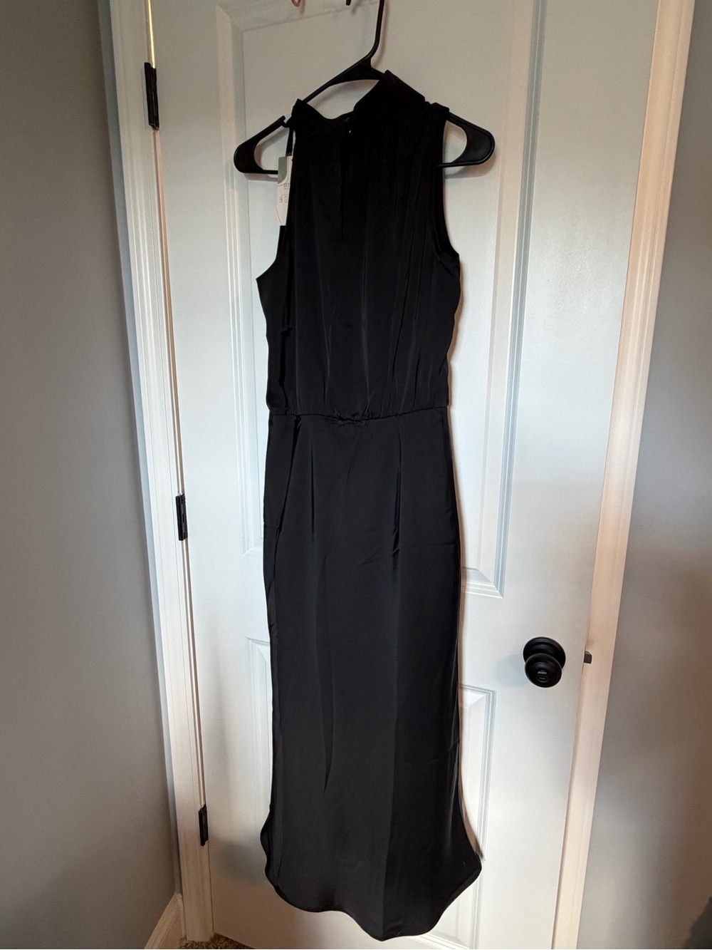 Amazon Black Asymmetrical Maxi Dress